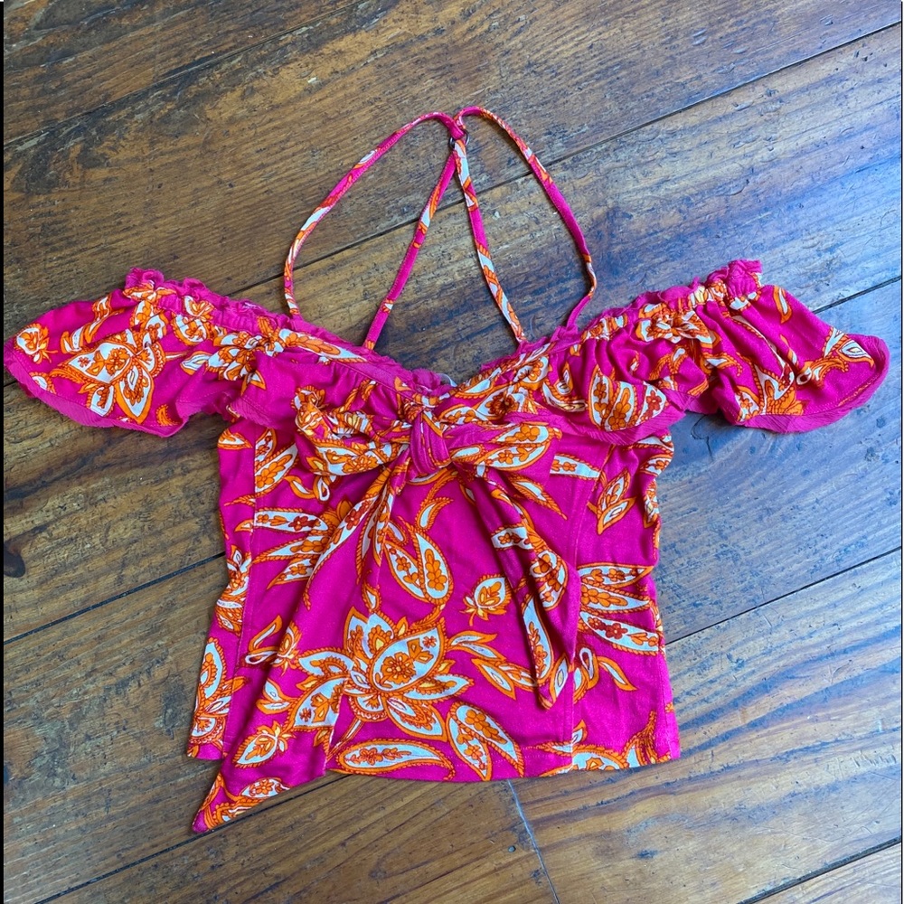 ☀️ Free People On or Off-Shoulder Ruffled Top, s